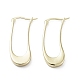 Twist Oval Brass Hoop Earrings(EJEW-G371-03G)-1