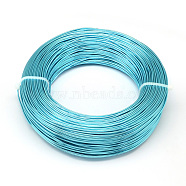 Round Aluminum Wire, Flexible Craft Wire, for Beading Jewelry Doll Craft Making, Dark Turquoise, 18 Gauge, 1.0mm, 200m/500g(656.1 Feet/500g)(AW-S001-1.0mm-02)