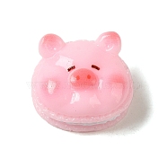 Cute Pig Theme Resin Imitation Food Decoden Cabochons, Hamberger, 20x13mm(RESI-U0003-02E)