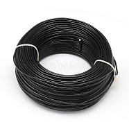 Round Aluminum Wire, Flexible Craft Wire, for Beading Jewelry Doll Craft Making, Black, 20 Gauge, 0.8mm, 300m/500g(984.2 Feet/500g)(AW-S001-0.8mm-10)