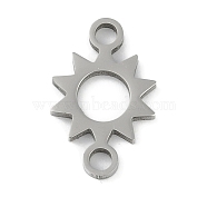 Non-Tarnish 304 Stainless Steel Connector Charms, Hollow Sun Links, Stainless Steel Color, 16x10x1.2mm, Hole: 2mm(STAS-L279-013P)