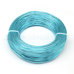 Round Aluminum Wire, Flexible Craft Wire, for Beading Jewelry Doll Craft Making, Dark Turquoise, 18 Gauge, 1.0mm, 200m/500g(656.1 Feet/500g)(AW-S001-1.0mm-02)