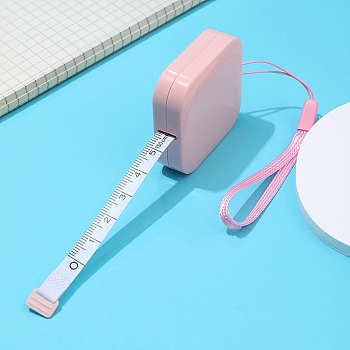 ABS Tape Measure, Soft Retractable Sewing Tape Measure, for Body, Sewing, Tailor, Cloth, Pink, 1500mm