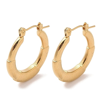 201 Stainless Steel Half Hoop Earrings for Women, with 304 Stainless Steel Pin, Golden, 24x3.5mm