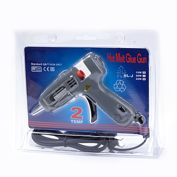 Jewelry Tools Glue Guns, Type A Plug(US Plug), Gray, 110x135mm, Fit for 7~7.5mm Plastic Sticks