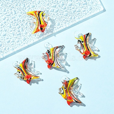 5Pcs Handmade Lampwork Pendants(LAMP-YW0001-70)-1