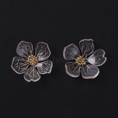 Clear Flower Resin Cabochons