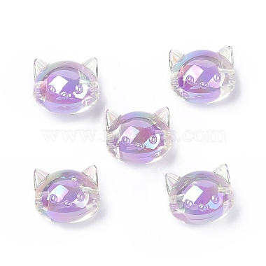 placage uv perles acryliques irisées arc-en-ciel(X-OACR-H015-05)-2