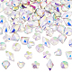 CHGCRAFT 100Pcs 5 Style DIY Flat Back K9 Glass Rhinestone Cabochons(RGLA-CA0001-05B)-1