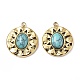 Vacuum Plating 201 Stainless Steel Natural Turquoise Pendants(STAS-C064-VC875)-3