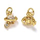 Brass Micro Pave Cubic Zirconia Charms(ZIRC-H119-10G)-2