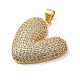 Brass Micro Pave Clear Cubic Zirconia Pendants(KK-B094-04G)-2