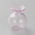 Glass Vase Mini Model, Micro Landscape Dollhouse Accessories, Pretending Prop Decorations, Pink, 21x26.5mm(DIY-WH0060-24H)