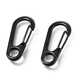 Zinc Alloy Rock Climbing Carabiners, Key Clasps, Electrophoresis Black, 31.5x14.5x7mm(KEYC-H111-01EB)