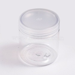 Plastic Beads Containers, Column, Clear, 5.5x5cm, Capacity: 70ml(2.37 fl. oz)(CON-X0001)