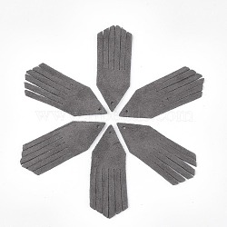 Eco-Friendly Sheepskin Leather Tassel Pendants, Slate Gray, 49x18x1mm, Hole: 1.4mm(FIND-S301-13A-01)