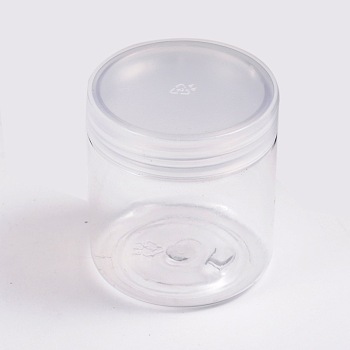 Plastic Beads Containers, Column, Clear, 5.5x5cm, Capacity: 70ml(2.37 fl. oz)