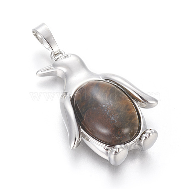 Pendentifs en œil de tigre naturel(G-L512-A25)-2