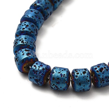 Electroplated Natural Lava Rock Beads Strands(G-G984-06C)-3