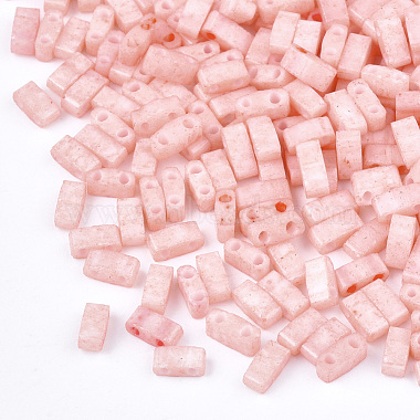 5mm LightCoral Rectangle Glass Beads