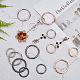 WADORN 12Pcs 6 Styles Zinc Alloy Spring Gate Rings(FIND-WR0007-08)-4