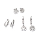 Boucles d'oreilles créoles pendantes en acier inoxydable anti-ternissement 3 paires 3 style 304 arbre de vie(EJEW-B020-09P)-1