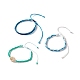 3Pcs 3 Style Natural Shell & Glass Braided Bead Bracelets Set(BJEW-B065-07B)-3