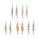 Glass Teardrop Cluster Dangle Earrings(EJEW-JE05215)-1