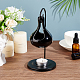 Ceramic Teardrop Candle Holder Oil Burner with Iron Rack(DJEW-WH0015-116B)-5