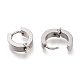 201 Stainless Steel Huggie Hoop Earrings Findings(X-STAS-A167-01B-P)-3