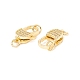 Brass Micro Pave Clear Cubic Zirconia Lobster Claw Clasps(ZIRC-P098-14G)-2