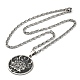 304 Stainless Steel Lunar Lotus Talisman Pendant Necklaces(NJEW-S007-21P)-3