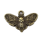 Tibetan Style Alloy Pendants, Cadmium Free & Lead Free, Butterfly, Antique Bronze, 13.5x20x2mm, Hole: 1.2mm, about 952pcs/1000g(FIND-C043-014AB)