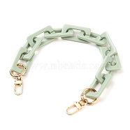 Acrylic Cable Chains Bag Straps, with Alloy Swivel Clasps & Spring Gate Ring, for Replacement Shoulder Bag Accessories, Dark Sea Green, 15.55 inch(39.5cm)(X-AJEW-BA00028-02)