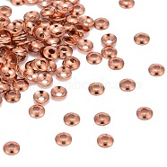 Brass Tiny Bead Cones, Rose Gold, 3x0.8mm, Hole: 1mm(KK-O043-04RG)