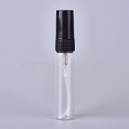 5ml Mini Refillable Glass Spray Bottles, with Plastic Fine Mist Sprayer & Dust Cap, for Perfume, Essential Oil, Clear, 7.65x1.4cm, Capacity: 5ml(0.17 fl. oz)(X-MRMJ-WH0059-79B)