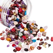 Natural & Synthetic Mixed Gemstone Chips Beads Strands, 5~8mm, Hole: 1mm, about 32~32.5 inch, 2strands/box(G-NB0001-52)