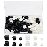 Gorgecraft 120Pcs 6 Style Plastic Hole Plugs, Snap in Flush Type Hole Plugs, Post Pipe Insert End Caps, for Furniture Fencing, Column, Mixed Color, 7.5~12.5x5.5~10.5mm, 20pcs/style(FIND-GF0003-75)