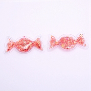 Plastic with Resin and Polymer Clay Accessories, DIY for Bobby pin Accessories, Candy, Red, 27x50x5mm(RESI-CJC0007-34A)