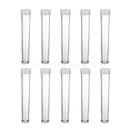 Clear Tube Plastic Bead Containers with Lid, 13.5mm wide, 76mm long(X-C066Y)