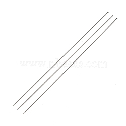 Steel Beading Needles with Hook for Bead Spinner, Curved Needles for Beading Jewelry, Stainless Steel Color, 17.7x0.07cm(TOOL-C009-01B-05)