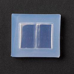 DIY Book Shape Cabochon Silicone Molds, Resin Casting Molds, for UV Resin & Epoxy Resin Jewelry Making, White, 42x37x9mm, Inner Diameter: 27.5x22mm(SIMO-B001-01)