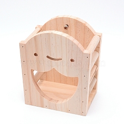 Pinewood Rodent Forage Frame, Pet Supplies, BurlyWood, 14x9.4x17.2cm, Hole: 9.8x8.1cm(AJEW-WH0152-84)