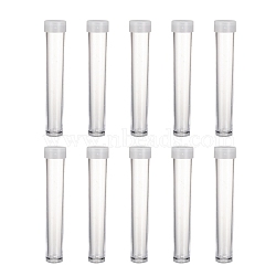 Clear Tube Plastic Bead Containers with Lid, 13.5mm wide, 76mm long(X-C066Y)