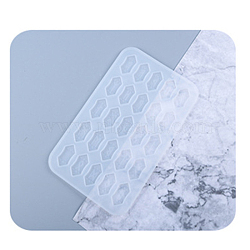 DIY Hexagon Runes Vikings Pieces Silicone Molds, Resin Casting Molds, For UV Resin, Epoxy Resin Craft Making, White, 135x215x4mm(ZODI-PW0001-020C)