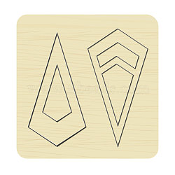 Wood Cutting Dies, with Steel, for DIY Scrapbooking/Photo Album, Decorative Embossing DIY Paper Card, Triangle Pattern, 10x10x2.4cm(DIY-WH0169-66)