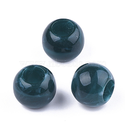 Acrylic Beads, Imitation Gemstone Style, Rondelle, Dark Slate Gray, 11.5x9.5mm, Hole: 5.5mm, about 760pcs/500g(OACR-Q173-01B)