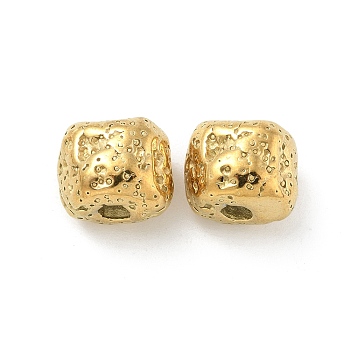 304 Stainless Steel Beads, Real 18K Gold Plated, Rectangle, 10.5x13x10.5mm, Hole: 3mm