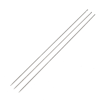 Steel Beading Needles with Hook for Bead Spinner, Curved Needles for Beading Jewelry, Stainless Steel Color, 17.7x0.07cm