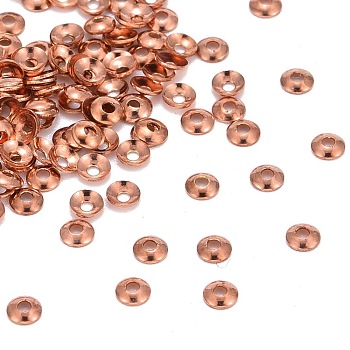 Brass Tiny Bead Cones, Rose Gold, 3x0.8mm, Hole: 1mm